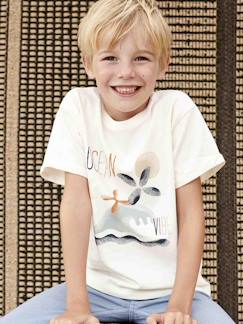 Jongens-T-shirt, poloshirt, souspull-T-shirt-T-shirt met dik golvenmotief voor jongens