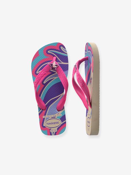 Teenslippers voor kinderen Fantasy HAVAIANAS® blauw, bedrukt - vertbaudet enfant 