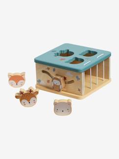 Speelgoed-Eerste levensjaren-Eerste speelgoed-LES AMIS DE LA FORÊT kubus met inzetvormen van FSC® hout