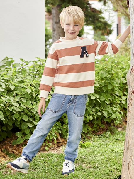 Timmermansjeans jongens stone+zwart denim - vertbaudet enfant 