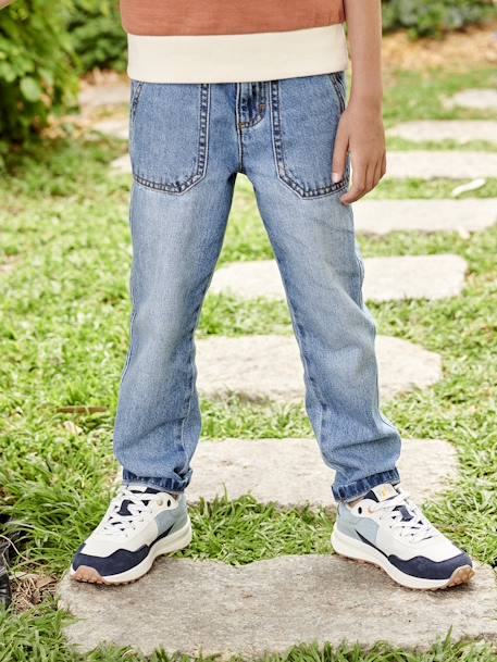 Timmermansjeans jongens stone+zwart denim - vertbaudet enfant 