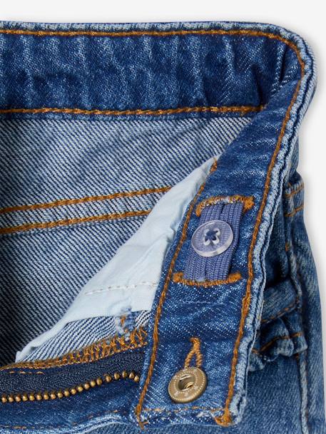 Rechte jeans MorphologiK meisjes heupomvang Medium gebleekt denim+stone - vertbaudet enfant 