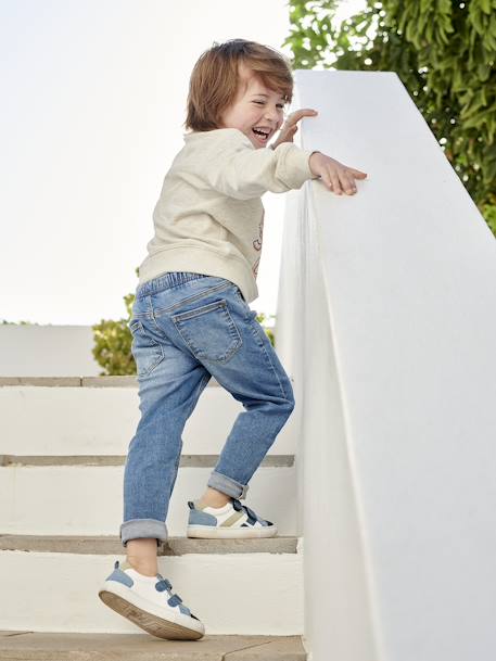 Basics skinny jeans denimgrijs+stone - vertbaudet enfant 