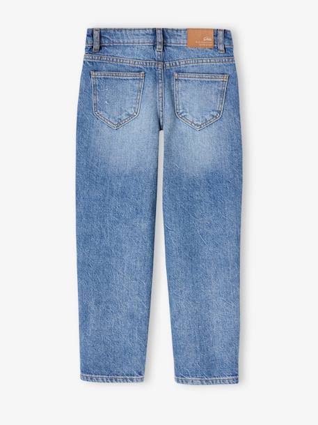 Rechte jeans MorphologiK meisjes heupomvang Medium gebleekt denim+stone - vertbaudet enfant 