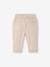 Gestreepte babybroek met elastische tailleband zandbeige - vertbaudet enfant 