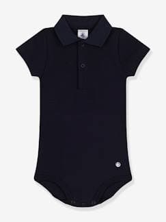 Baby-Body-Rompertje met korte mouwen en polo-opening PETIT BATEAU