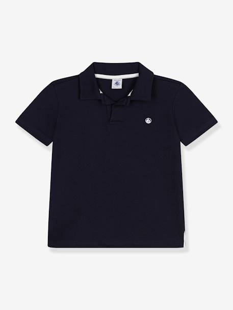 Jongenspolo met korte mouwen PETIT BATEAU marineblauw - vertbaudet enfant 