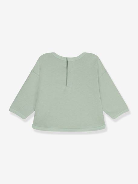 Meisjessweater met hartjes PETIT BATEAU amandelgroen - vertbaudet enfant 