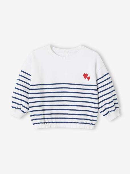 Geborduurde marinièretrui baby's marineblauw, gestreept - vertbaudet enfant 