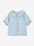 Babyblouse in light denim met geborduurd kraagje gebleekt denim - vertbaudet enfant 