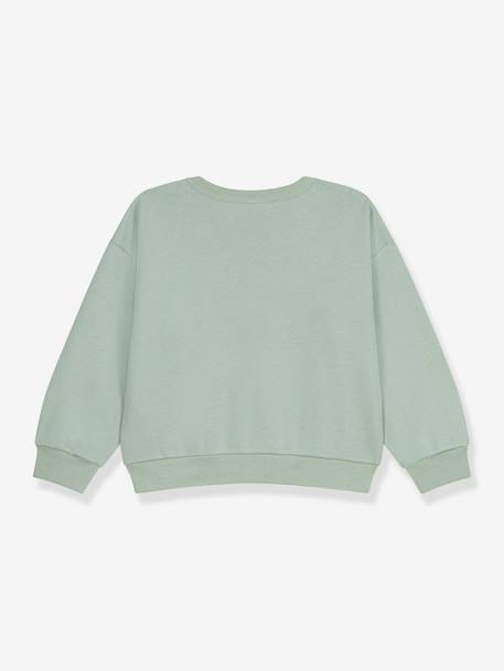 Meisjessweater met hartjes PETIT BATEAU amandelgroen - vertbaudet enfant 