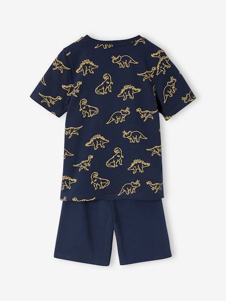 Set van 2 pyjashorts met dinosaurus voor jongens marineblauw - vertbaudet enfant 