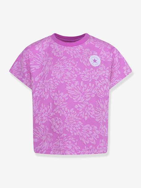 Gebloemd T-shirt CONVERSE pastelgeel - vertbaudet enfant 