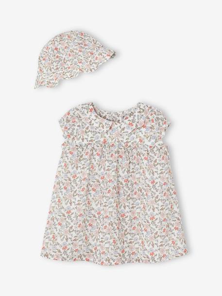 Set jurk en hoed newborn ecru - vertbaudet enfant 