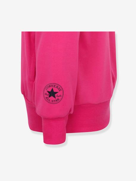 Meisjessweater met capuchon CONVERSE fuchsia - vertbaudet enfant 