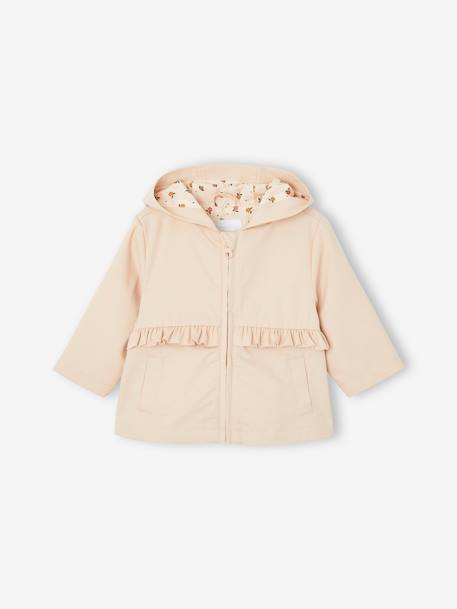 Gevoerde babyparka met capuchon beige - vertbaudet enfant 