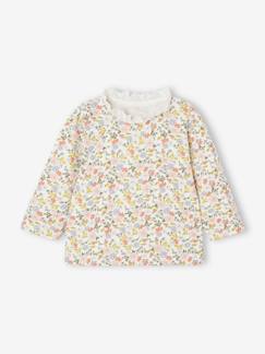 Baby-Trui, vest, sweater-Gebloemd sweatshirt met kanten kraag