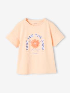 Meisjes-T-shirt met frisou-animatie en iriserende details  - vertbaudet enfant