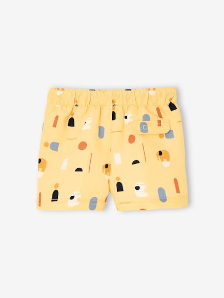 Zwemshort voor babyjongens met geometrische print lichtgeel - vertbaudet enfant 