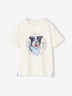 Jongens-T-shirt, poloshirt, souspull-T-shirt-Jongensshirt met hondenmotief