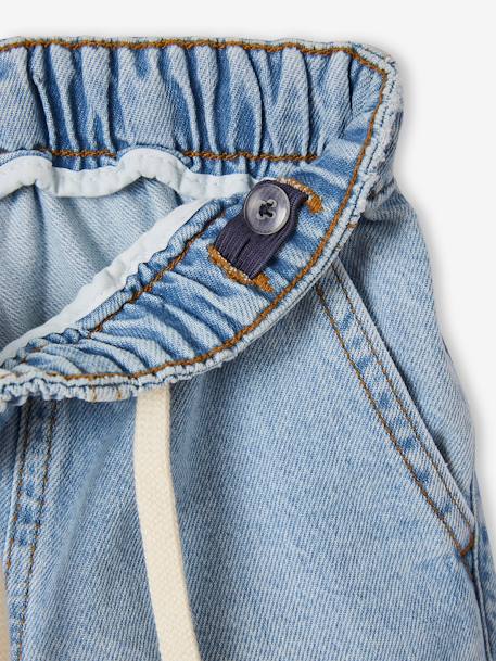 Wijde jongensbroek, eenvoudig aan te trekken denimgrijs+gebleekt denim+stone - vertbaudet enfant 