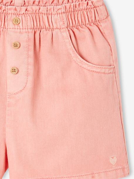 Gekleurde meisjesshort gemakkelijk aan te trekken marineblauw+pastelgeel+rouge - vertbaudet enfant 