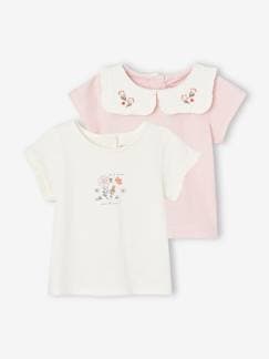 Baby-T-shirt, souspull-T-shirt-Set van 2 geboorteshirts in biologisch katoen