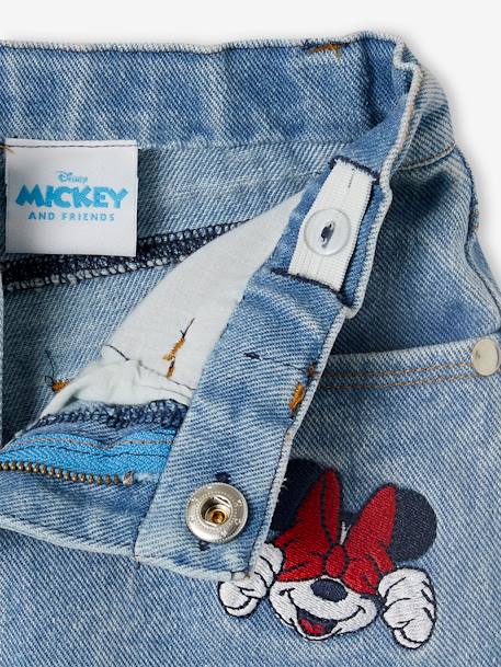 Denim Disney® Minnie geborduurde meisjesshort ongewassen denim - vertbaudet enfant 