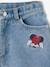 Denim Disney® Minnie geborduurde meisjesshort ongewassen denim - vertbaudet enfant 