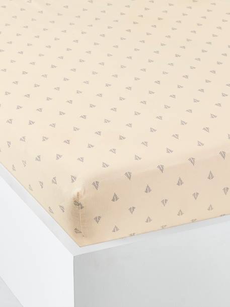 Hoeslaken baby NAVY SEA beige, bedrukt - vertbaudet enfant 