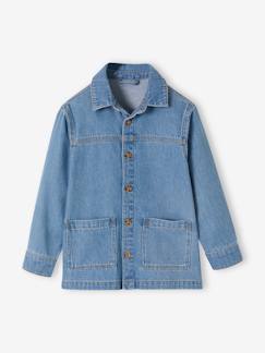 Meisje-Hemd, blouse, tuniek-Uniseks denim en personaliseerbaar overhemd voor kinderen