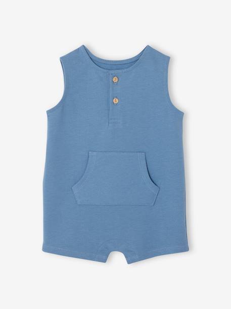Fleece combi-short voor baby's blauw - vertbaudet enfant 