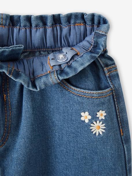 Jeansrok in 'paperbag'-stijl voor meisjes stone - vertbaudet enfant 