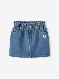 -Jeansrok in 'paperbag'-stijl voor meisjes