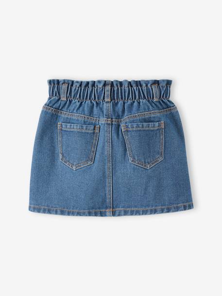 Jeansrok in 'paperbag'-stijl voor meisjes stone - vertbaudet enfant 