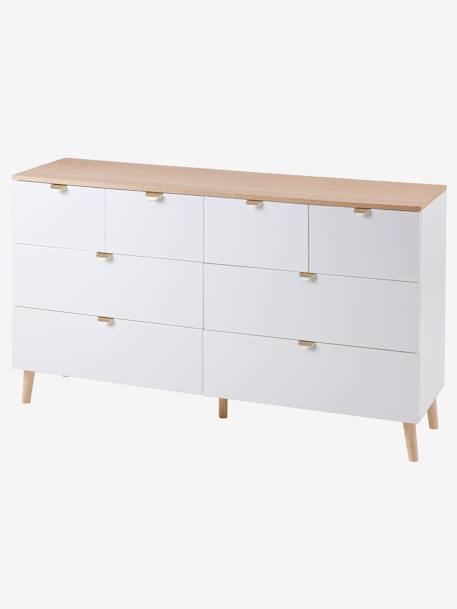 Dubbele commode met 8 lades wit - vertbaudet enfant 