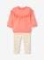 Set sweater met ruche + legging baby fuchsia+karamel - vertbaudet enfant 