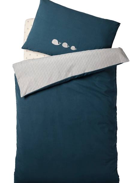 Dekbed baby NAVY SEA blauw, gestreept - vertbaudet enfant 