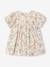 Moederdag capsule jurk van katoengaas en babyhoofdband vanille - vertbaudet enfant 