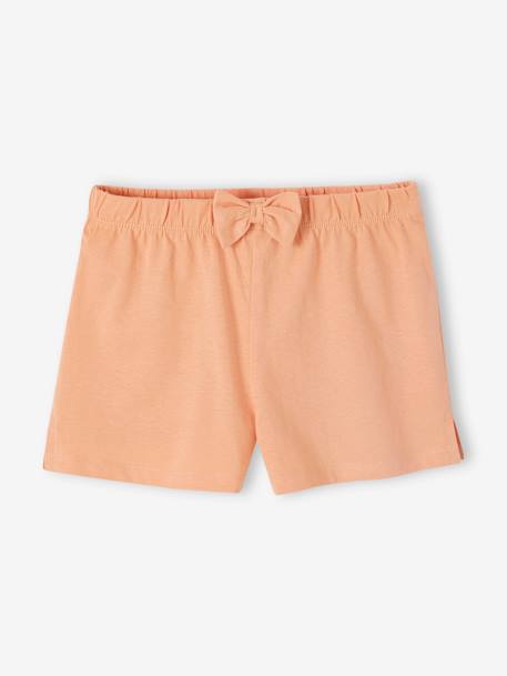 Set van 2 pyjashorts met fruit voor meisjes van ribtricot ecru - vertbaudet enfant 