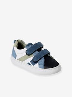 Schoenen-Jongen schoenen 23-38-Leren sneakers met klittenband voor jongens kleutercollectie