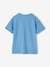 Basic jongensshirt met Tunesische halslijn azuurblauw+ecru - vertbaudet enfant 