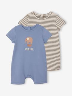 Baby-Pyjama, surpyjama-Set van 2 baby combi-shorts