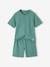 Personaliseerbare pyjashort voor jongens van slub tricot smaragdgroen - vertbaudet enfant 