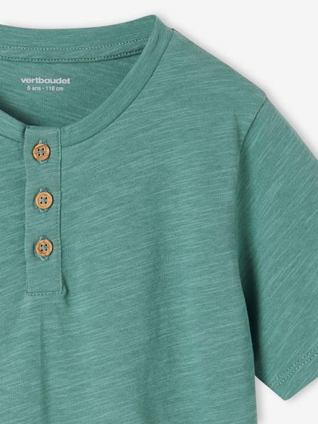 Personaliseerbare pyjashort voor jongens van slub tricot smaragdgroen - vertbaudet enfant 