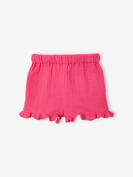 Babysetje met blouse, short en haarband rozen - vertbaudet enfant 