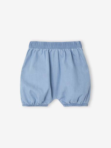 Geboorteset: jurk + bloomer gebleekt denim - vertbaudet enfant 