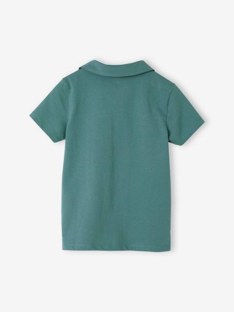 Set van 2 effen polo's voor jongens met korte mouwen blauwgroen+SET BLAUW - vertbaudet enfant 