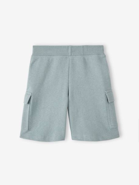 Sportieve short met battle-stijl blauwgroen+marineblauw - vertbaudet enfant 