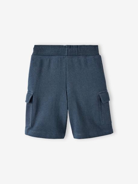 Sportieve short met battle-stijl blauwgroen+marineblauw - vertbaudet enfant 